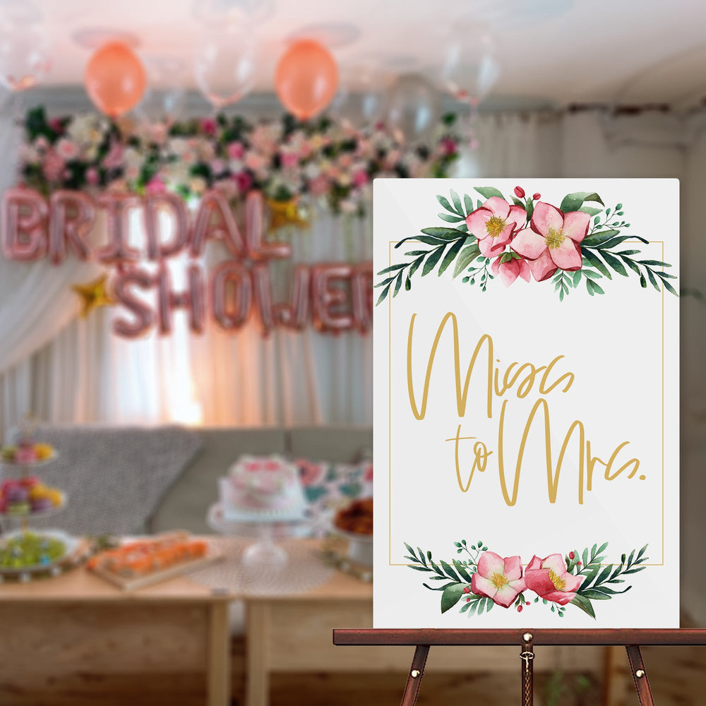 MISS TO MRS BRIDAL SHOWER WELCOME SIGN - Wedding