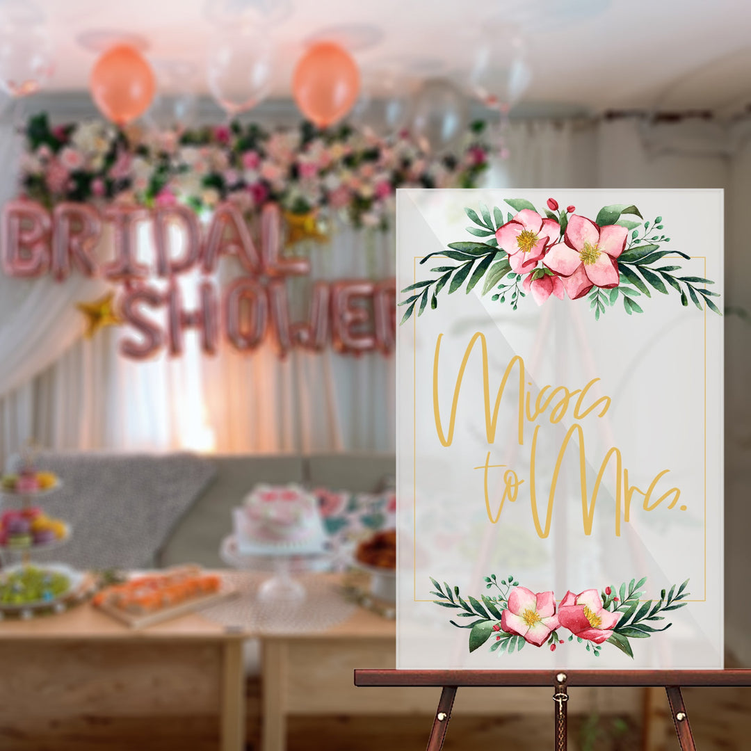 MISS TO MRS BRIDAL SHOWER WELCOME SIGN - Wedding