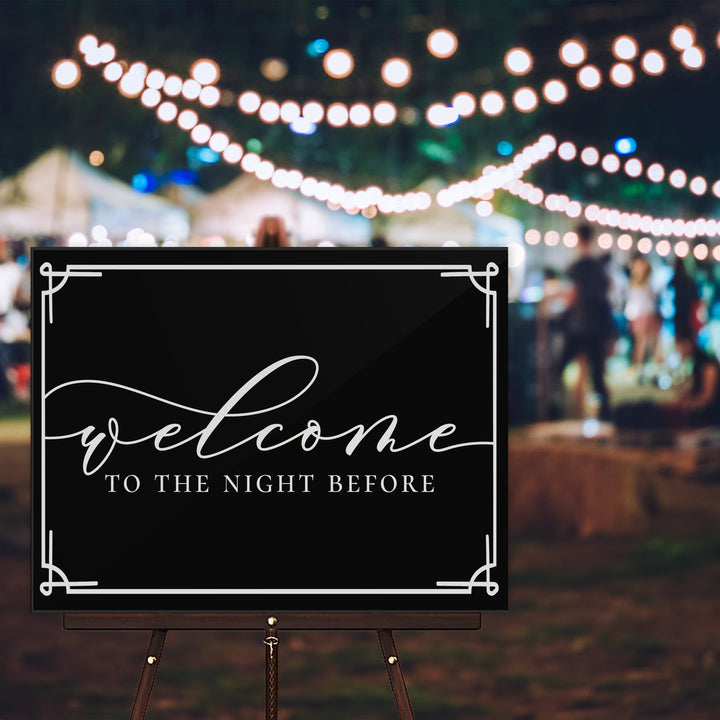 Framed Night Before Wedding Welcome Sign