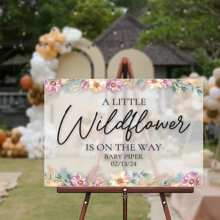 Wildflower Baby Shower Sign