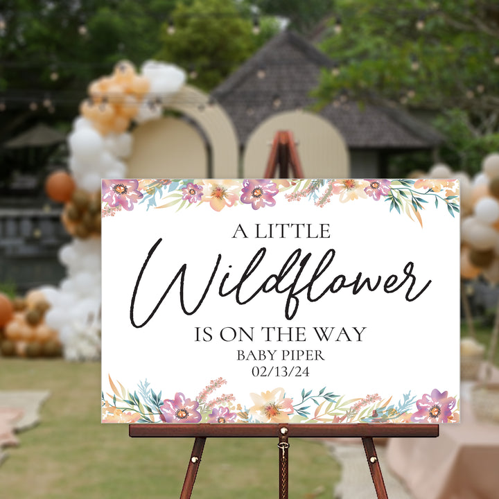 Wildflower Baby Shower Sign