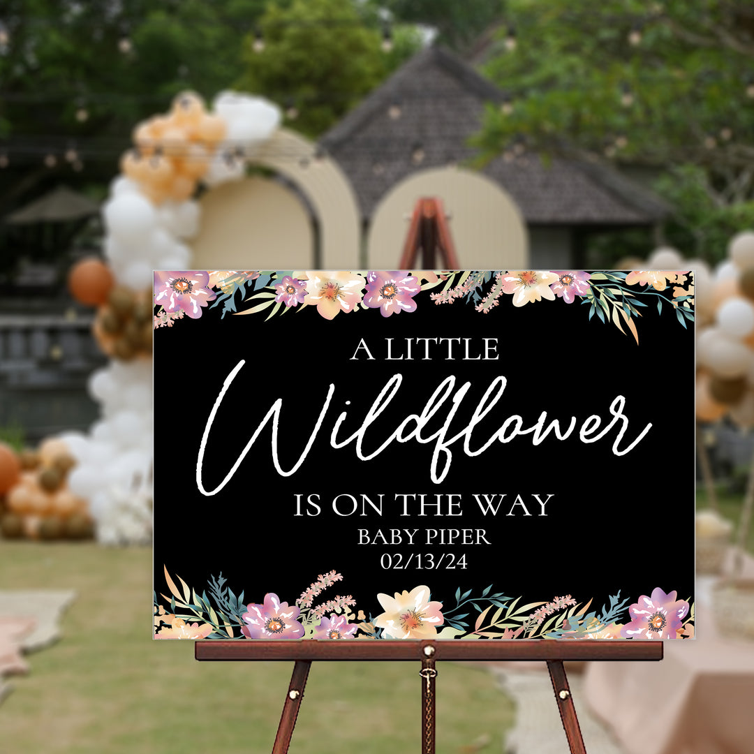 Wildflower Baby Shower Sign