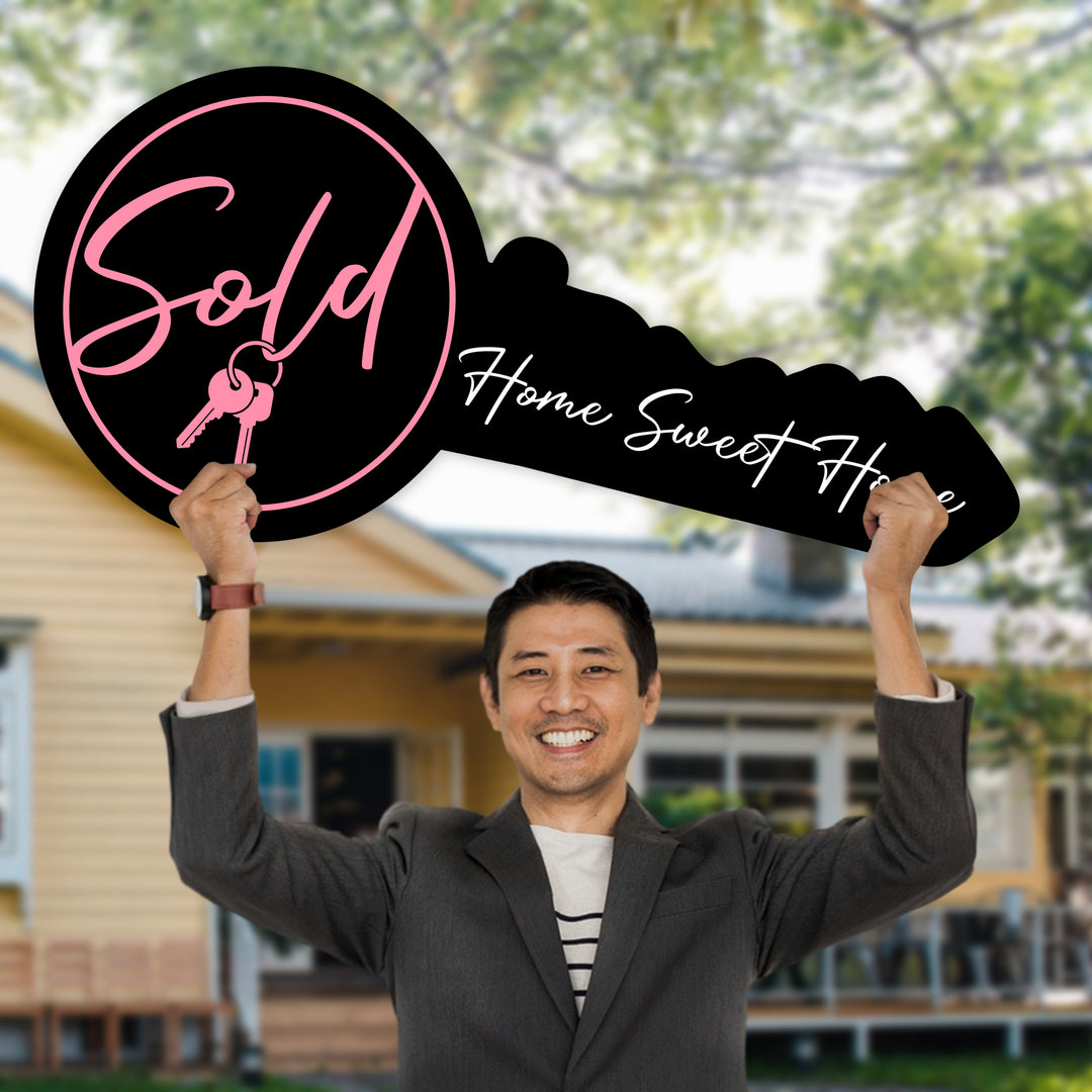 Home Sweet Home Realtor Key Sign