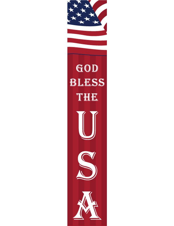 God Bless USA Leaner Welcome Sign