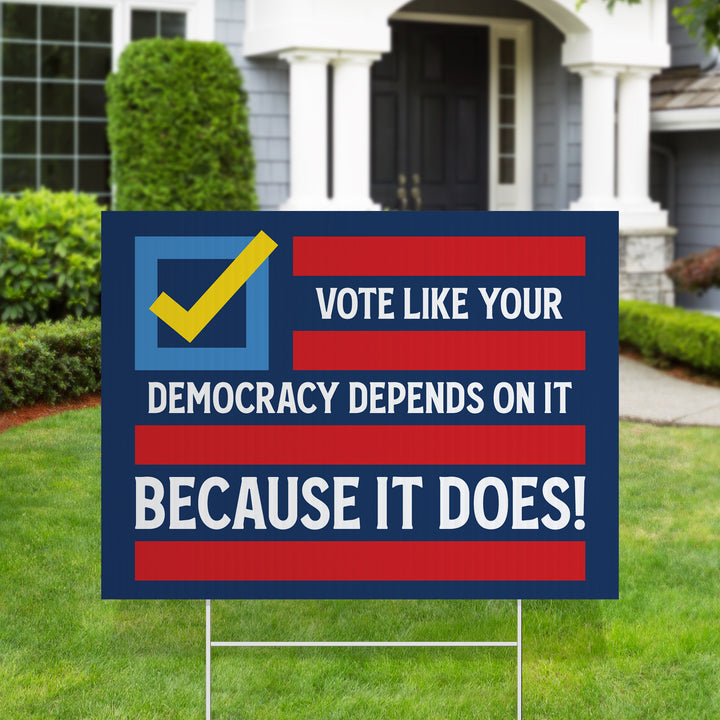 Vote Democracy Political Yard Signs