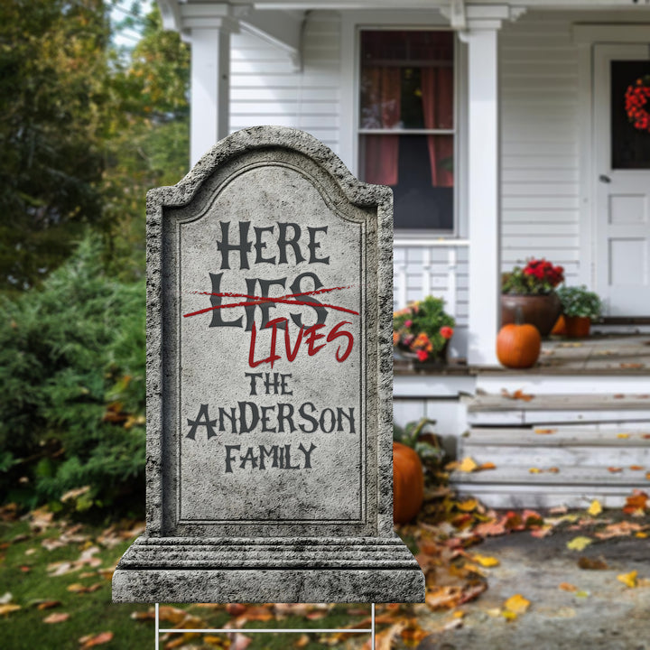 Family Halloween Gravestone Decorations