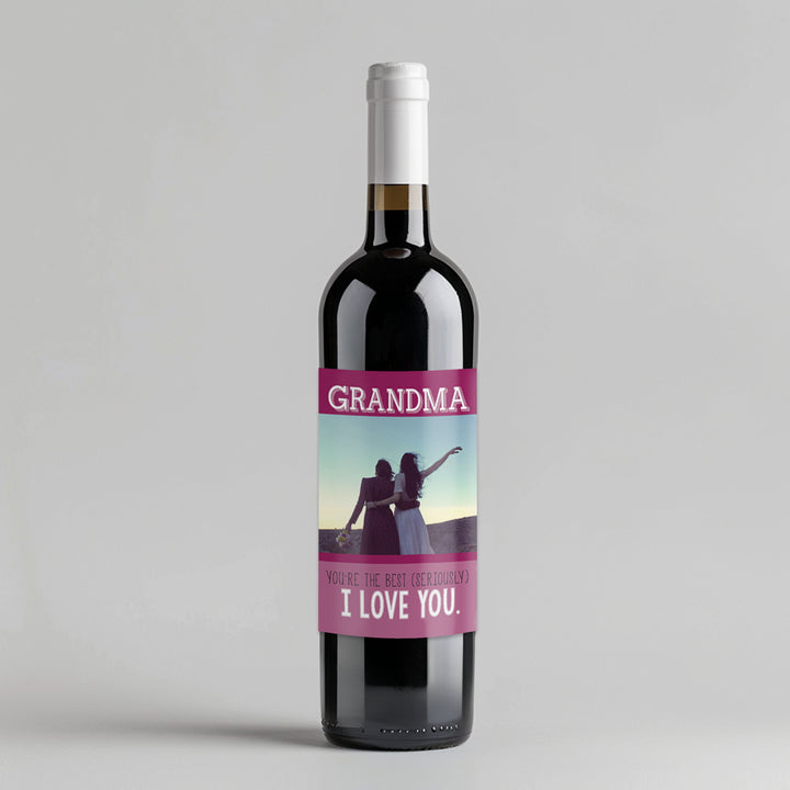 Love You Mothers Day Wine Label