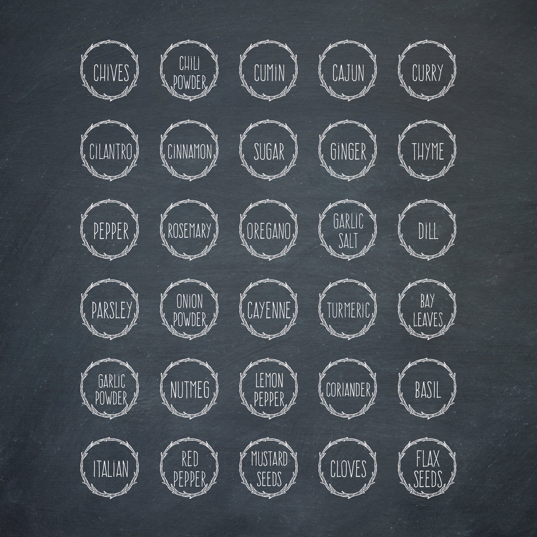 Chalkboard Branch Spice Labels