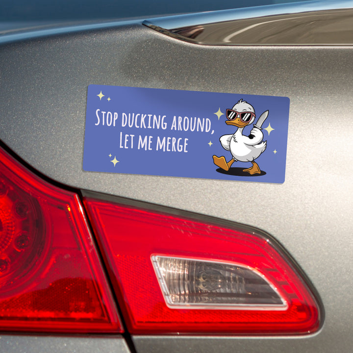 Let Me Merge Magnet Bumper Sticker