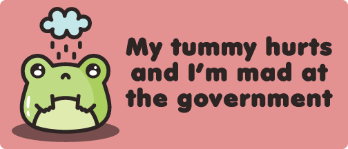 Tummy Hurts Magnet Bumper Sticker