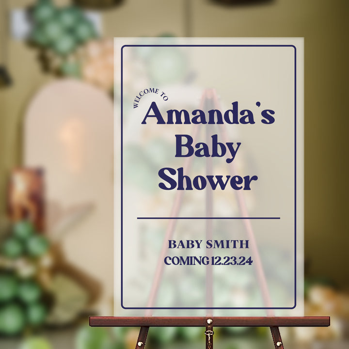 Modern Baby Shower Sign