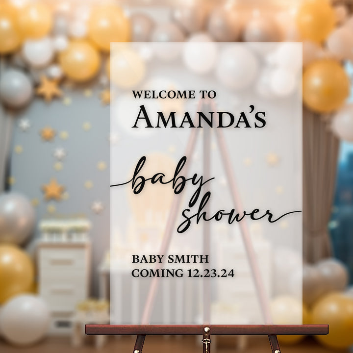 Script Baby Shower Sign