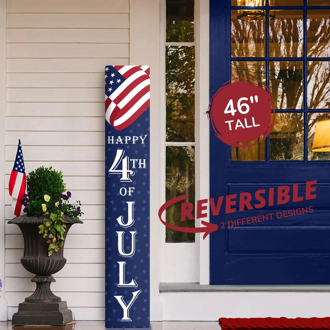 4th of July Leaner Welcome Sign - iCustomLabel