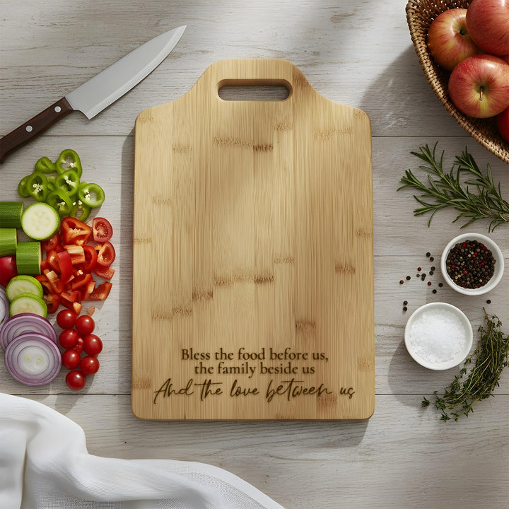 Blessed Family Bamboo Cutting Board