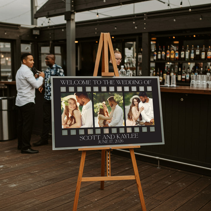 Photo Film Wedding Welcome Sign