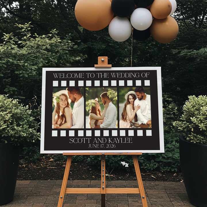 Photo Film Wedding Welcome Sign