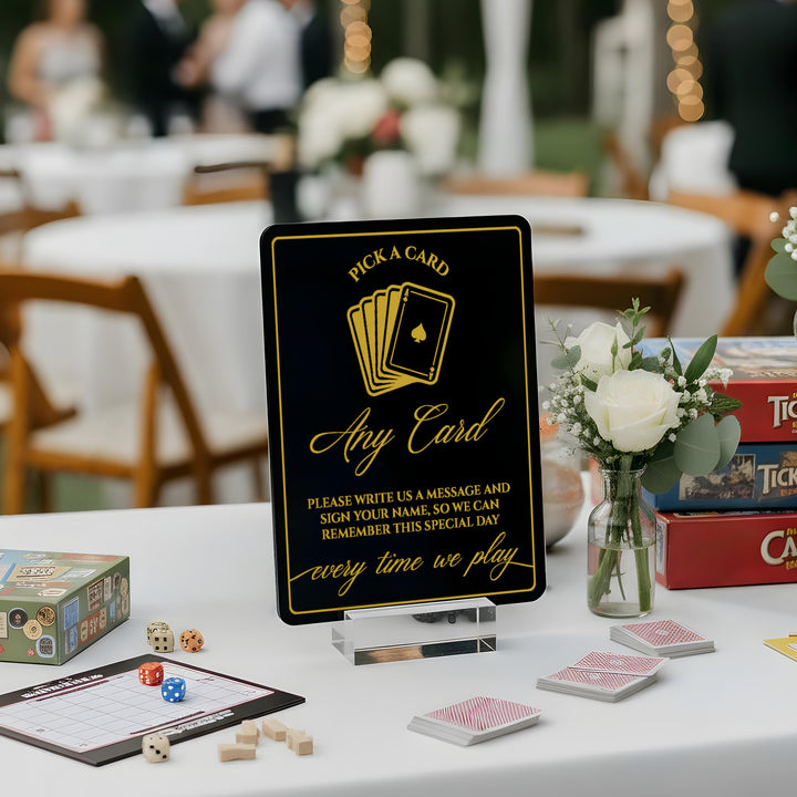 Pick A Card Guestbook Wedding Table Sign