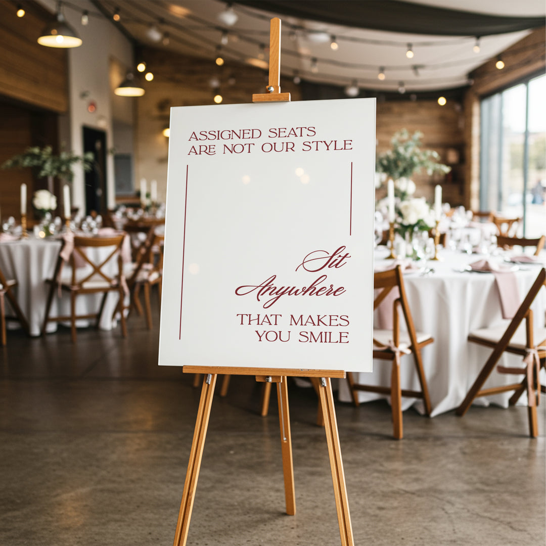 Sit Anywhere Wedding Welcome Sign