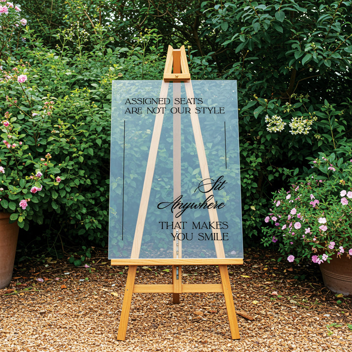 Sit Anywhere Wedding Welcome Sign