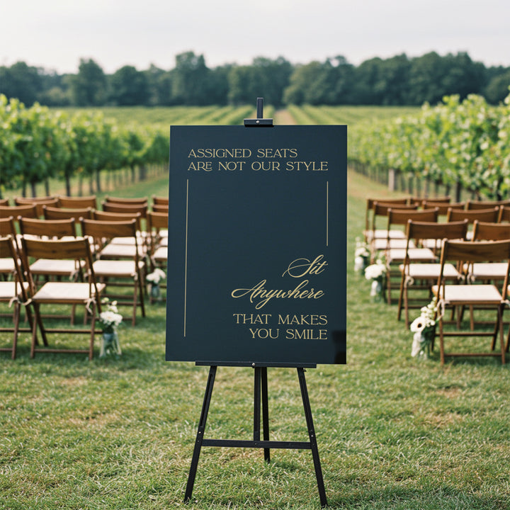 Sit Anywhere Wedding Welcome Sign