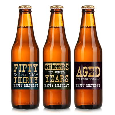 50th Birthday Beer Label Set