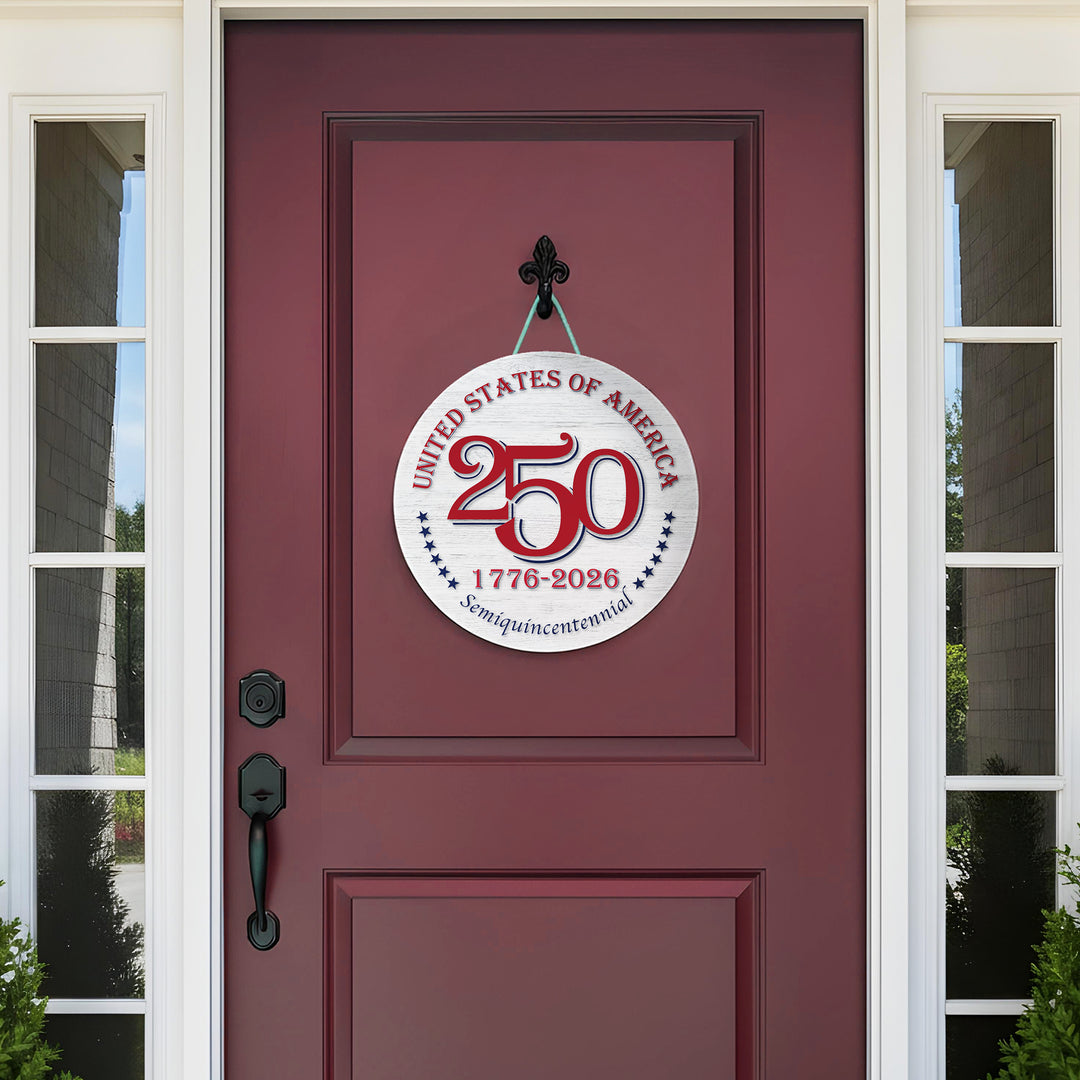 America 250 Years House Front Door Sign