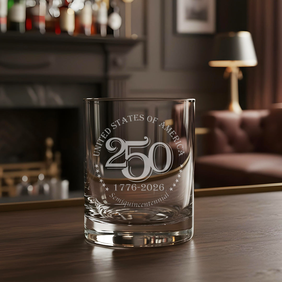America 250th Anniversary Rocks Glass