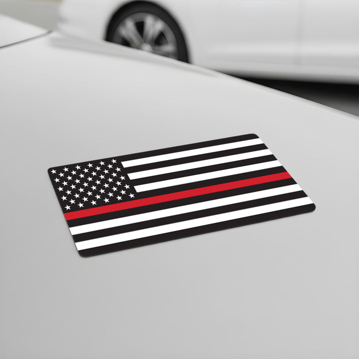 Fire Rescue Red Thin Line Magnet Bumper Sticker