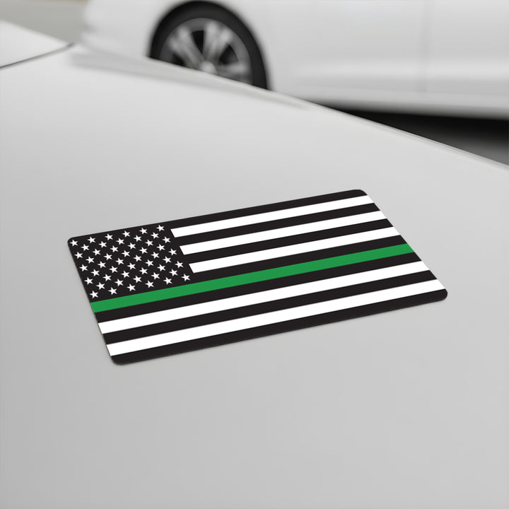 Military Green Thin Line Magnet Bumper Sticker