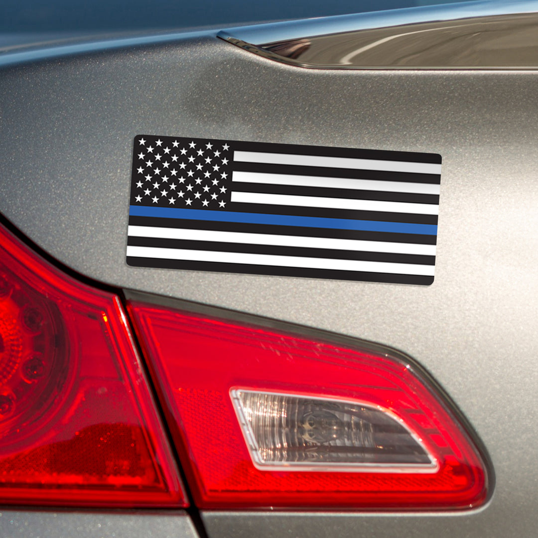 Police Blue Thin Line Magnet Bumper Sticker