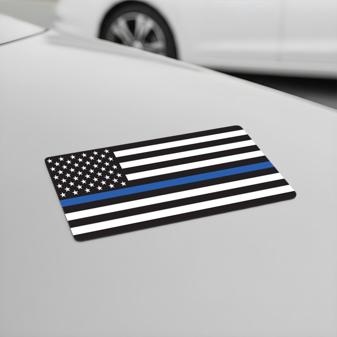 Police Blue Thin Line Magnet Bumper Sticker