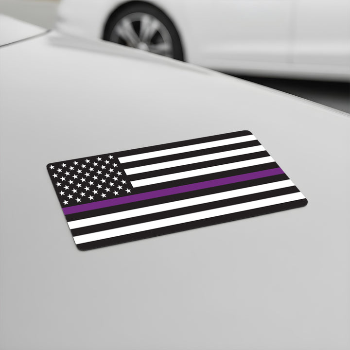 Security Purple Thin Line Magnet Bumper Sticker
