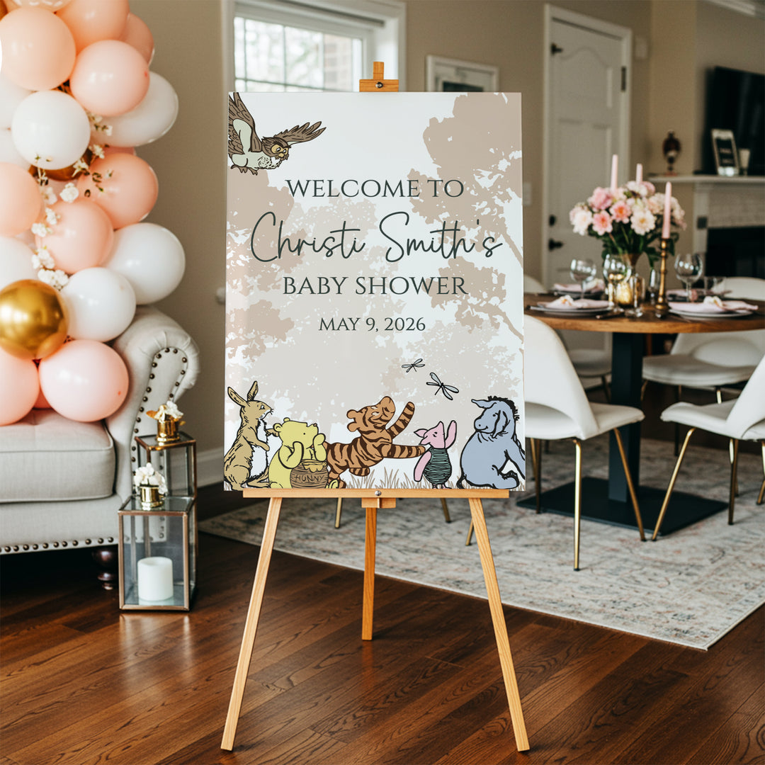 Winnie The Pooh Baby Shower Sign