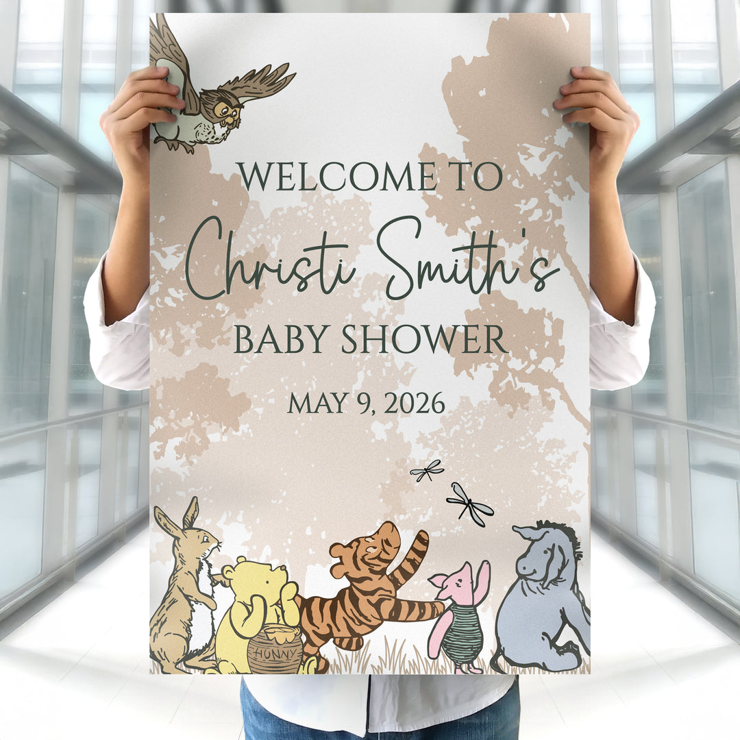 Winnie The Pooh Baby Shower Sign