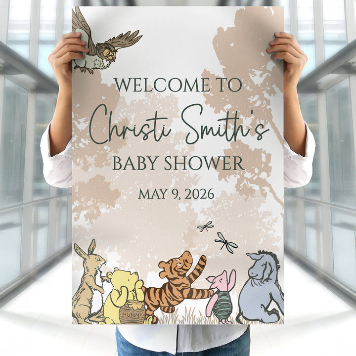 Winnie The Pooh Baby Shower Sign