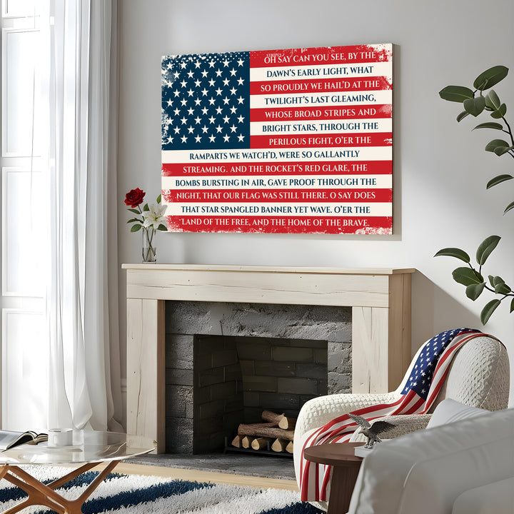 Star Spangled Flag Home Sign