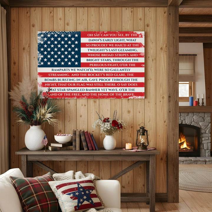 Star Spangled Flag Home Sign