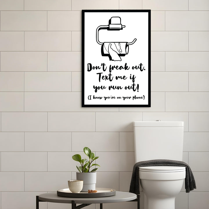 Don't Freak Out Bathroom Wall Decor