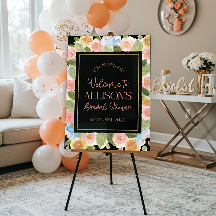 Watercolor Pastel Bridal Shower Welcome Sign