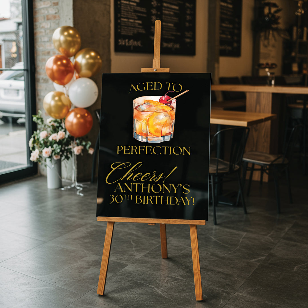 Aged To Perfection Birthday Sign