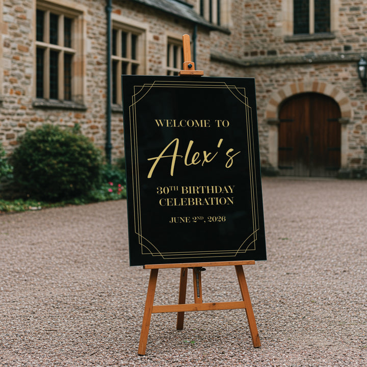 Art Deco Birthday Sign