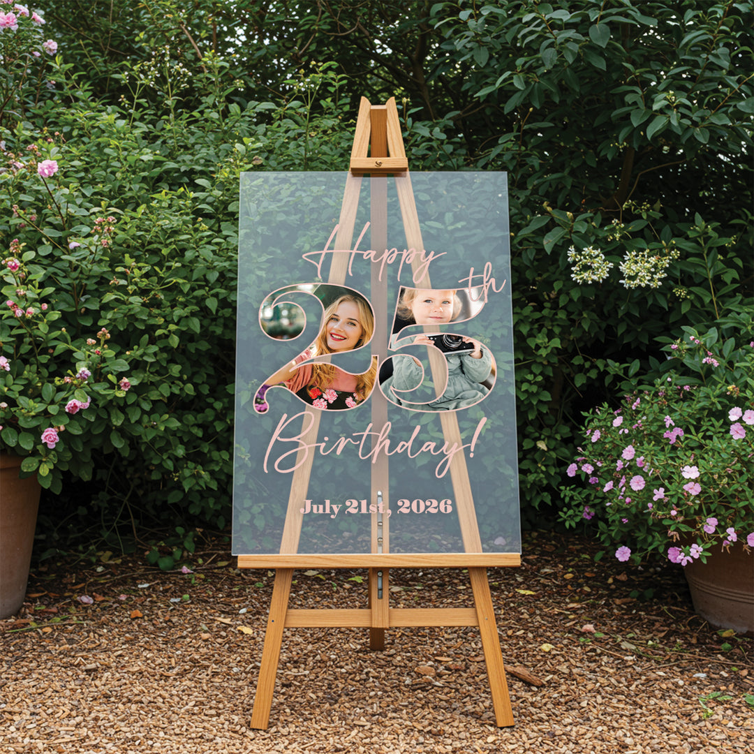 Photo Age Birthday Sign
