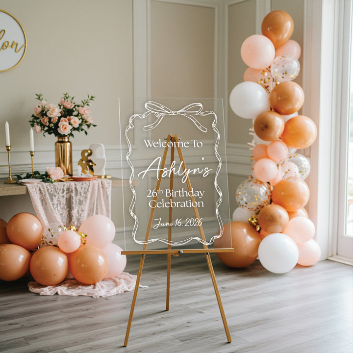 Ribbons Birthday Sign