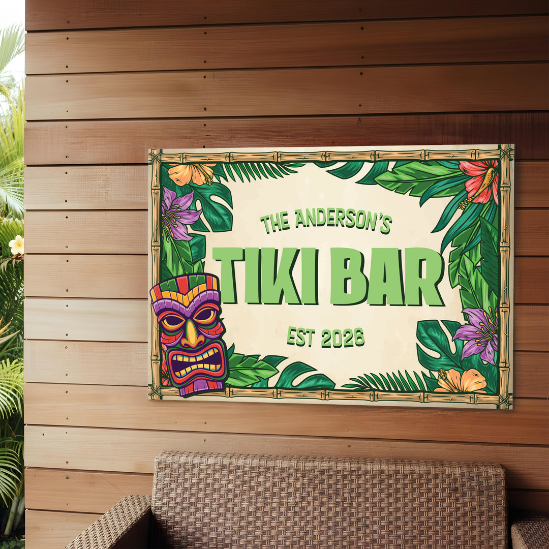 Tiki Bar Metal Wall Decor