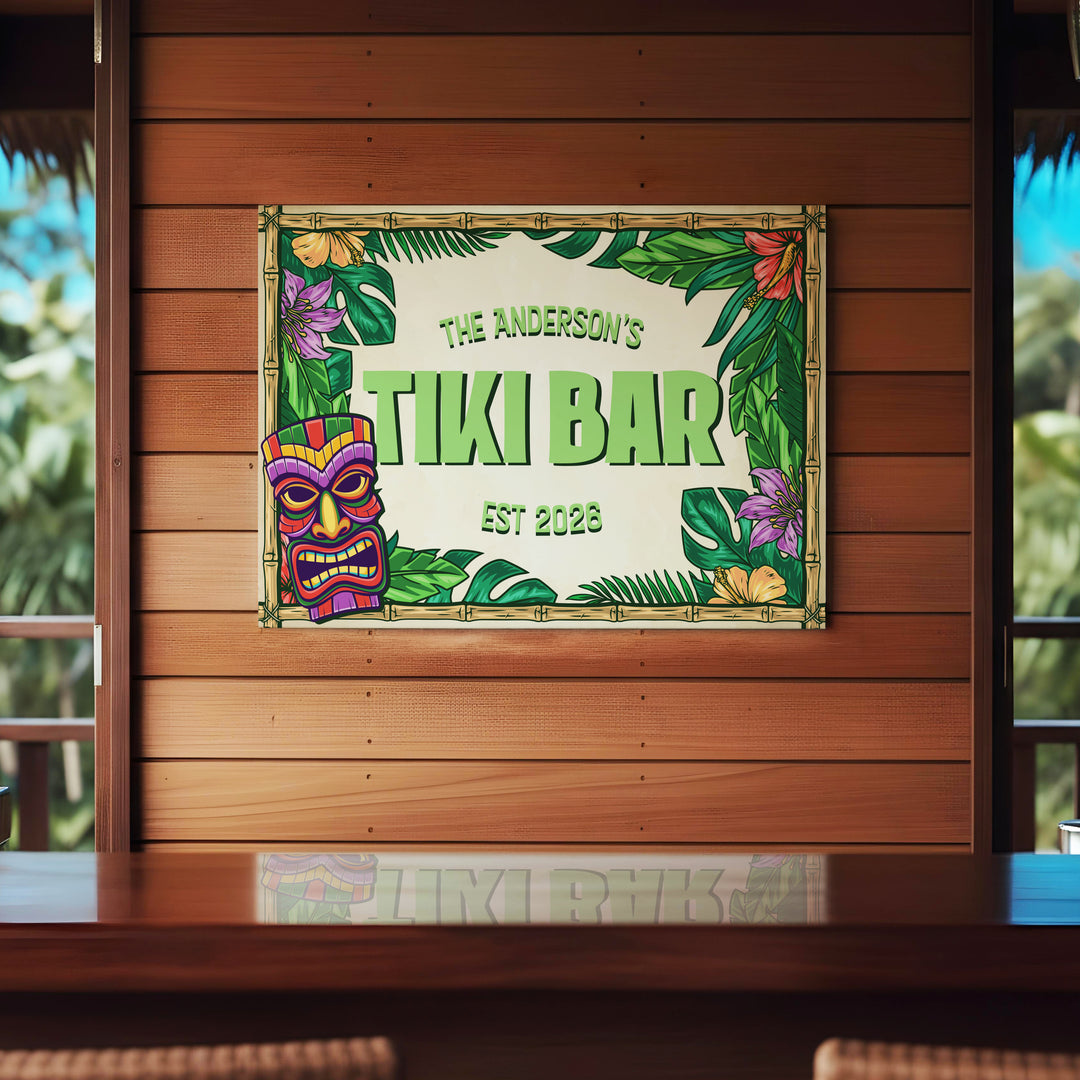Tiki Bar Metal Wall Decor