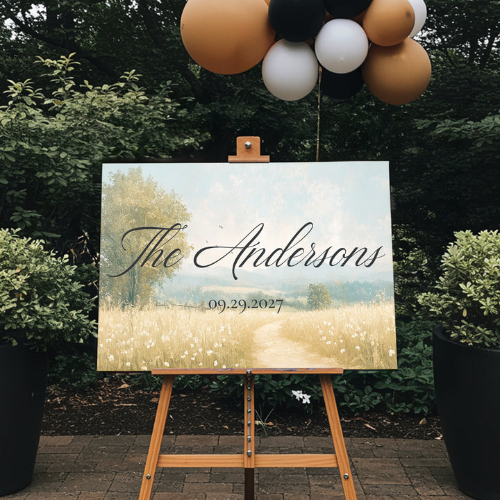 Rustic Wedding Welcome Sign, Personalized Reception Sign, Countryside Wedding Decor, Custom Acrylic Sign