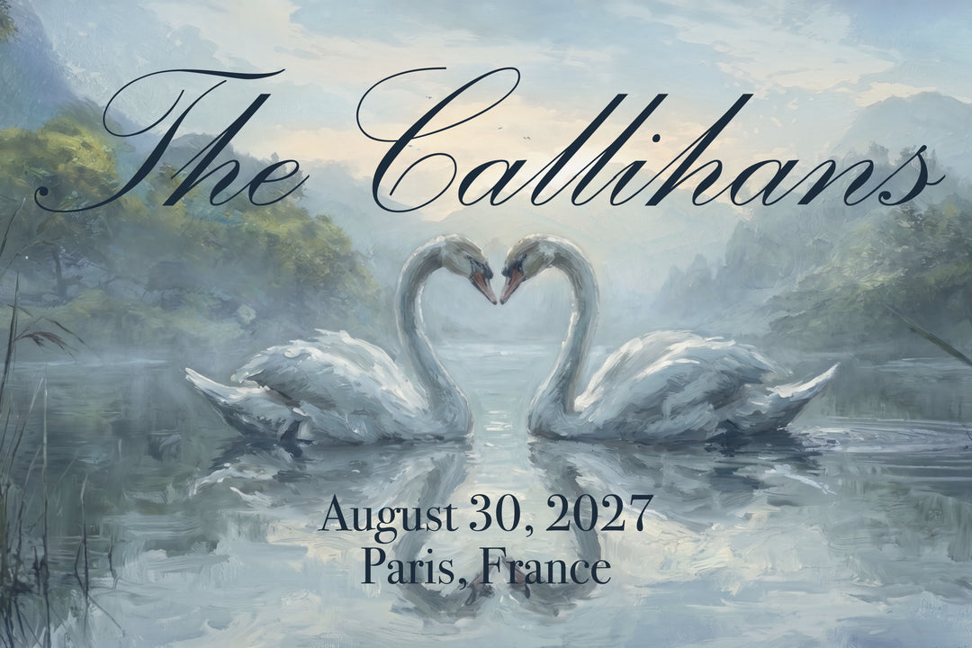 Swan Lake Wedding Welcome Sign, Personalized Reception Sign, Romantic Wedding Decor, Custom Acrylic Sign