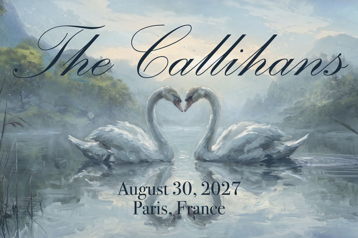 Swan Lake Wedding Welcome Sign, Personalized Reception Sign, Romantic Wedding Decor, Custom Acrylic Sign