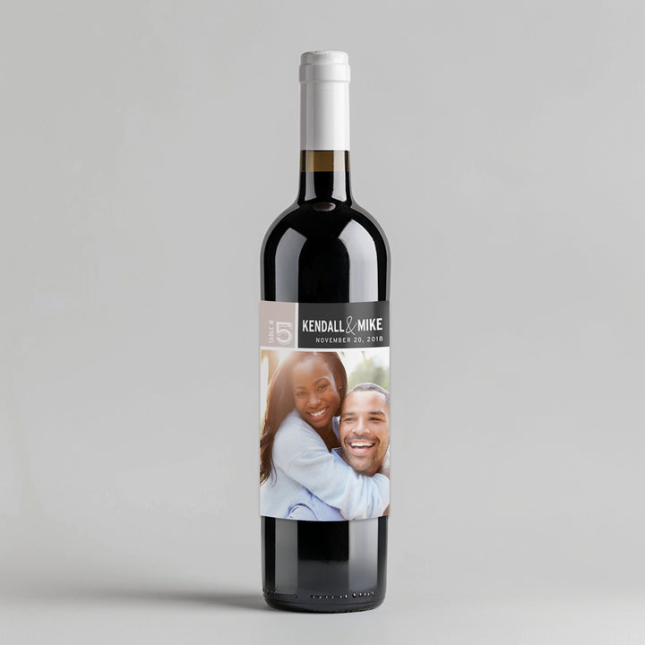 Block Photo Table Number Wine Label