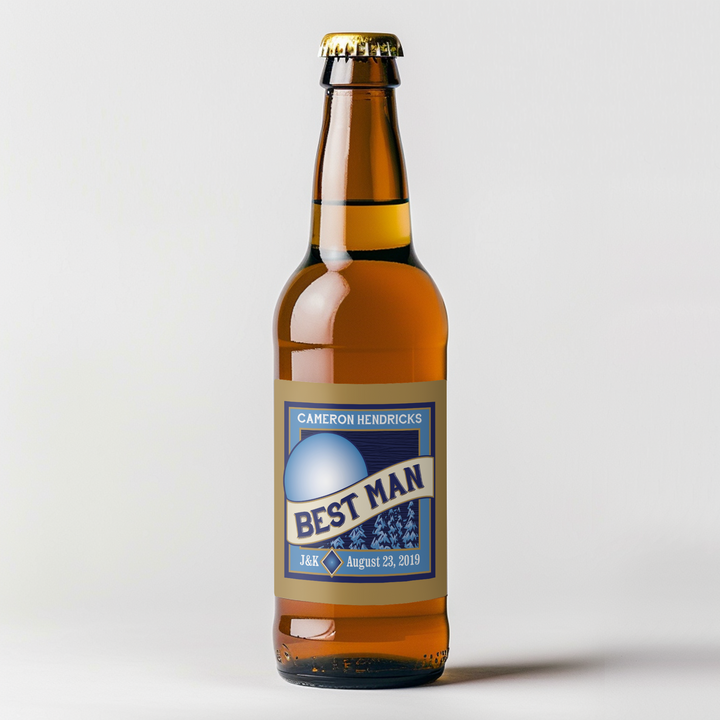Blue Moon Best Man Beer Label